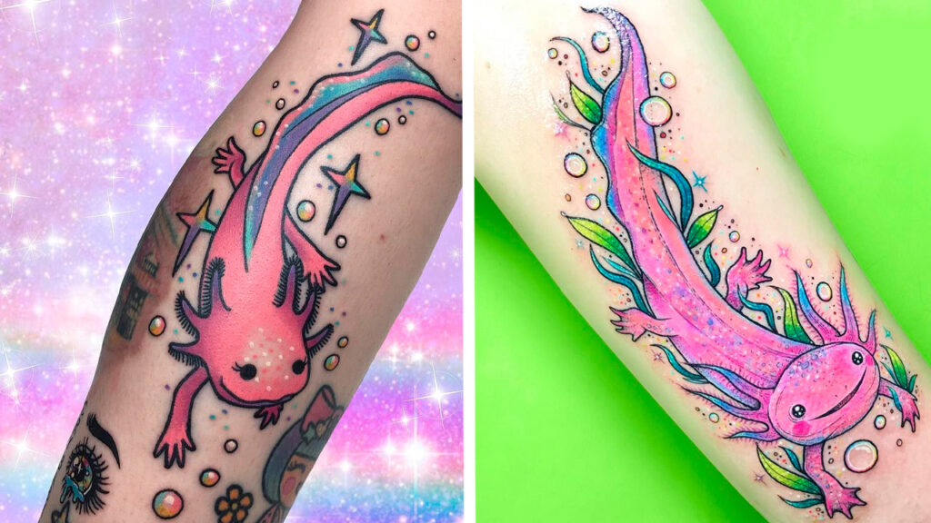 Tatuajes de ajolotes