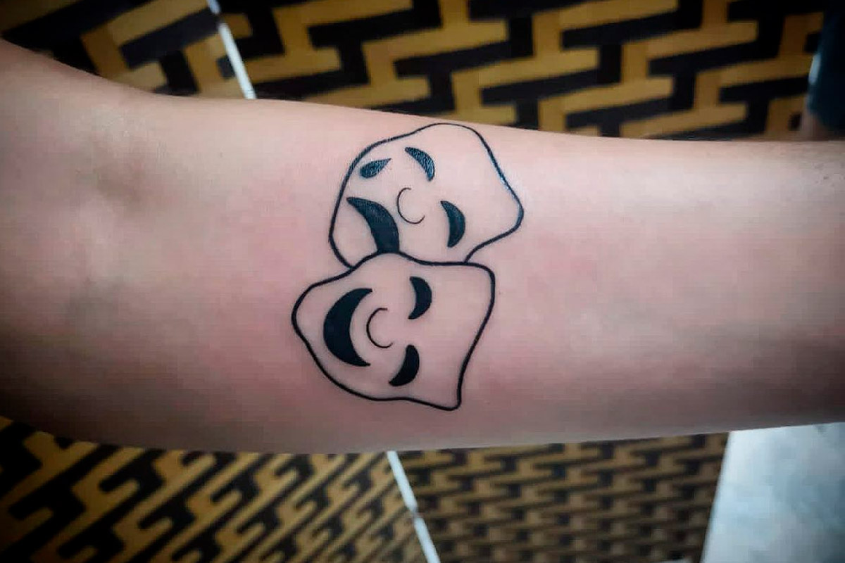 Tatuajes de cara feliz y triste Significado 40 Im genes