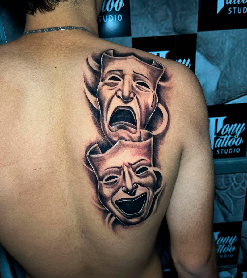 Tatuajes de cara feliz y triste Significado 40 Im genes